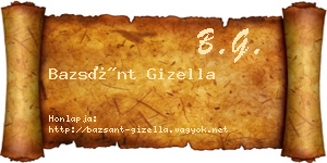 Bazsánt Gizella névjegykártya