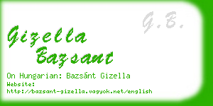 gizella bazsant business card