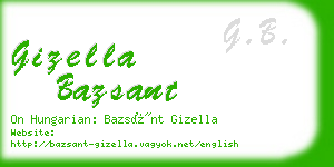 gizella bazsant business card